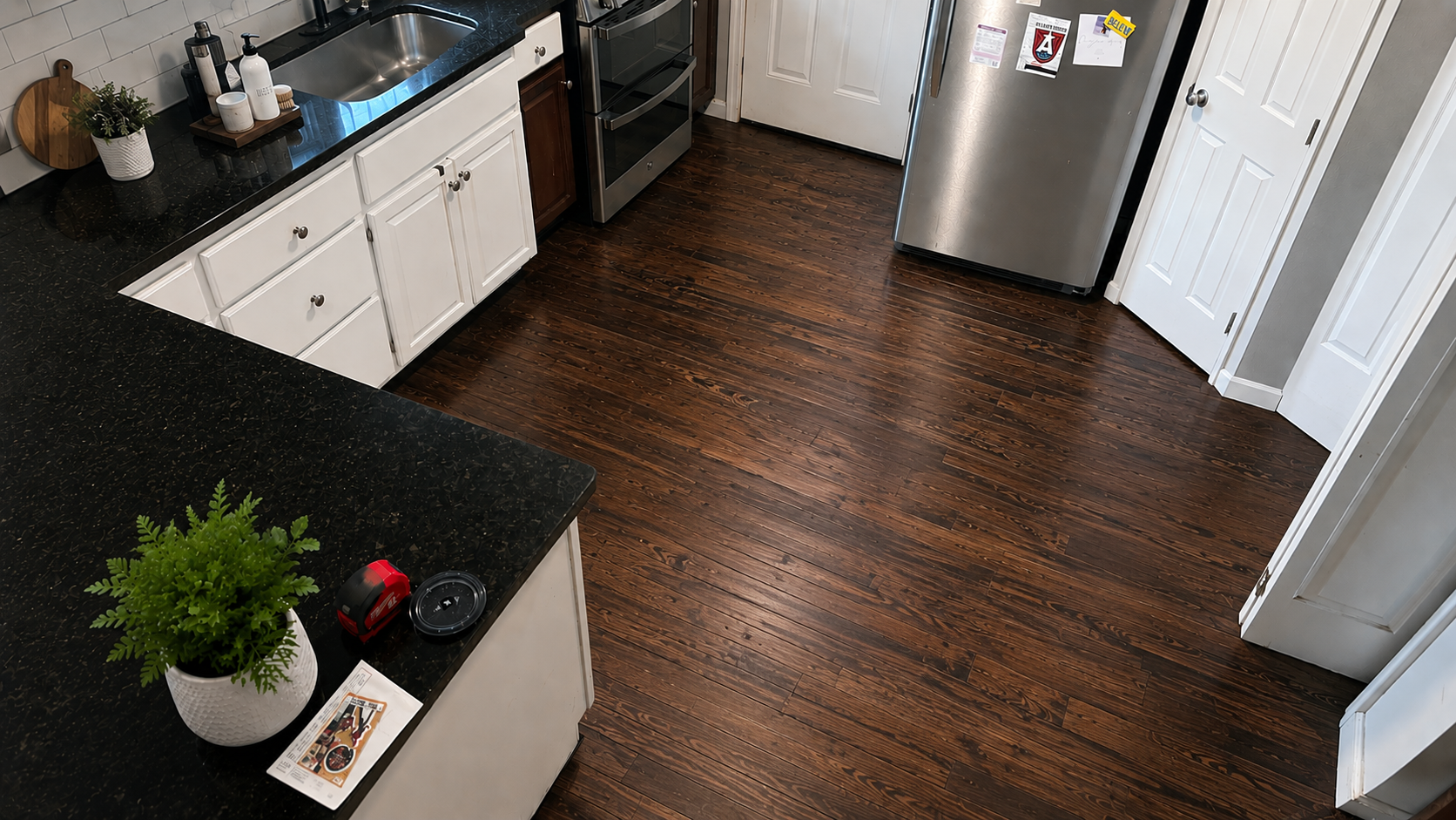 Kitchen floors before installation